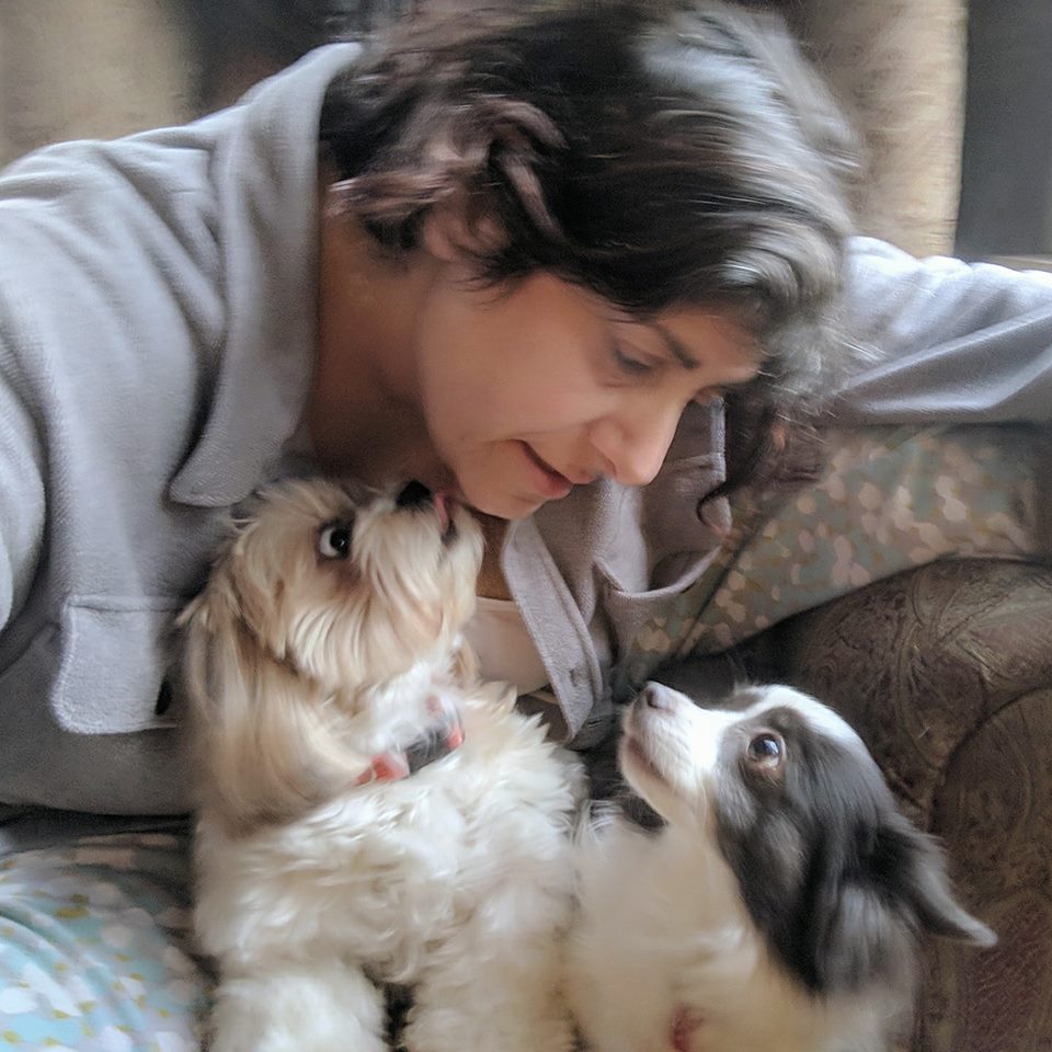 Carin Cohen with dogs
